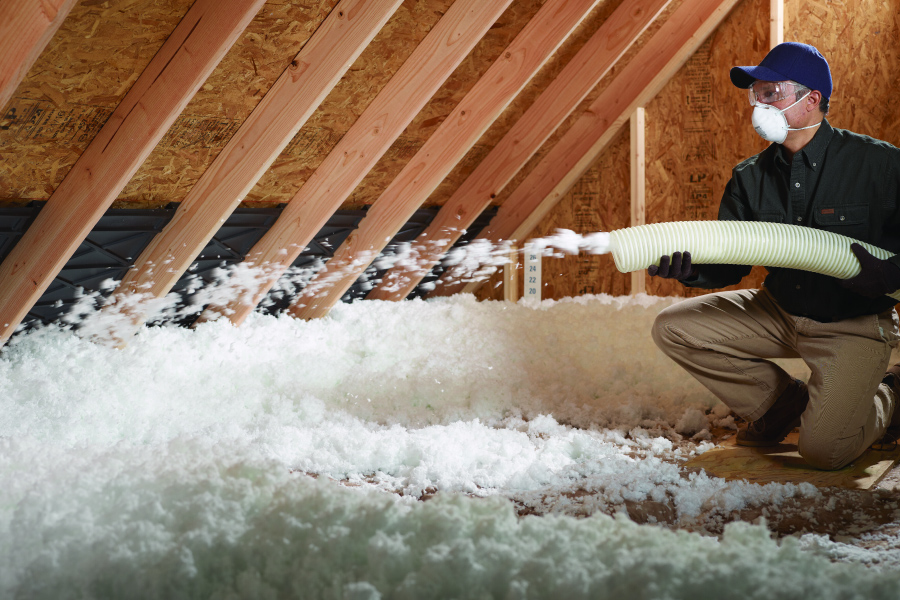 Blown-in Fiberglass Attic Insulation